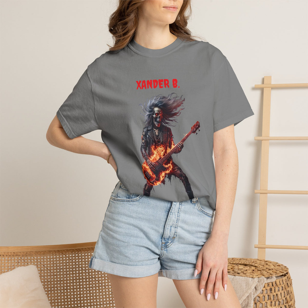 Infernal Rite "XANDER B" Heavyweight Streetwear Metal Bass Guitarist Tee