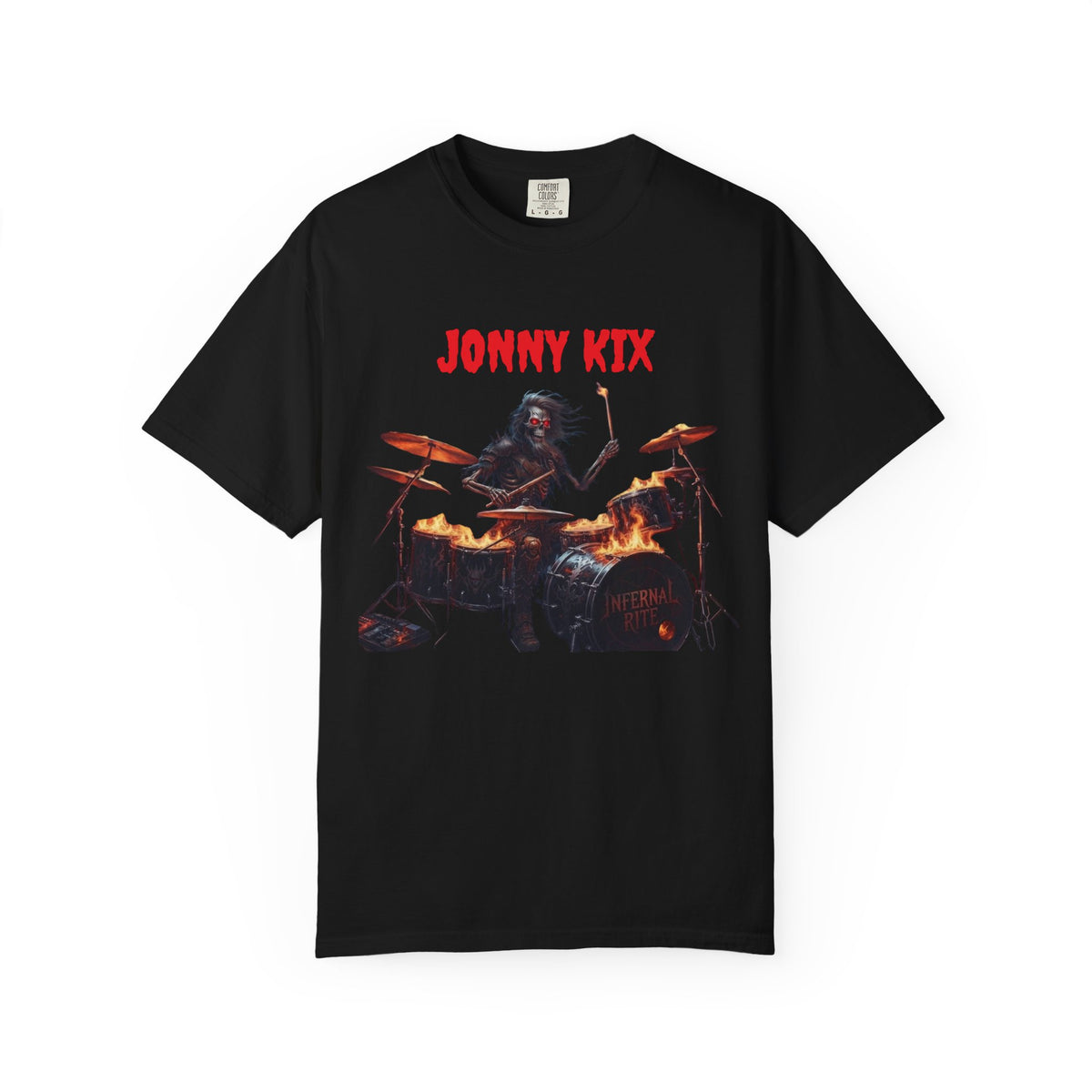 Infernal Rite  "Jonny Kix" Drummer Rock Band Tee