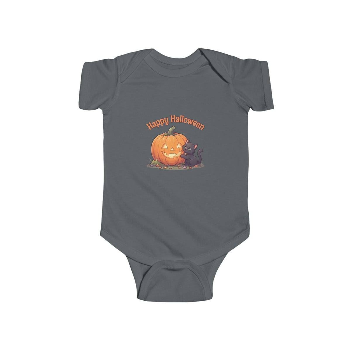 Black Cat Halloween Baby Bodysuit | Feline Companion Infant Onesie