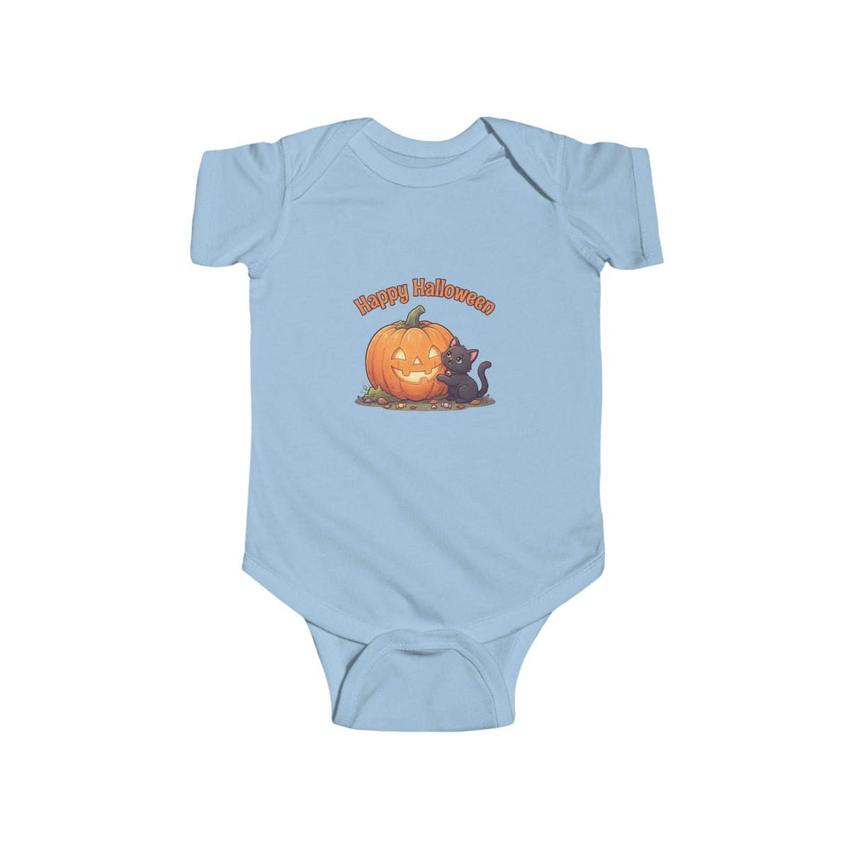 Black Cat Halloween Baby Bodysuit | Feline Companion Infant Onesie