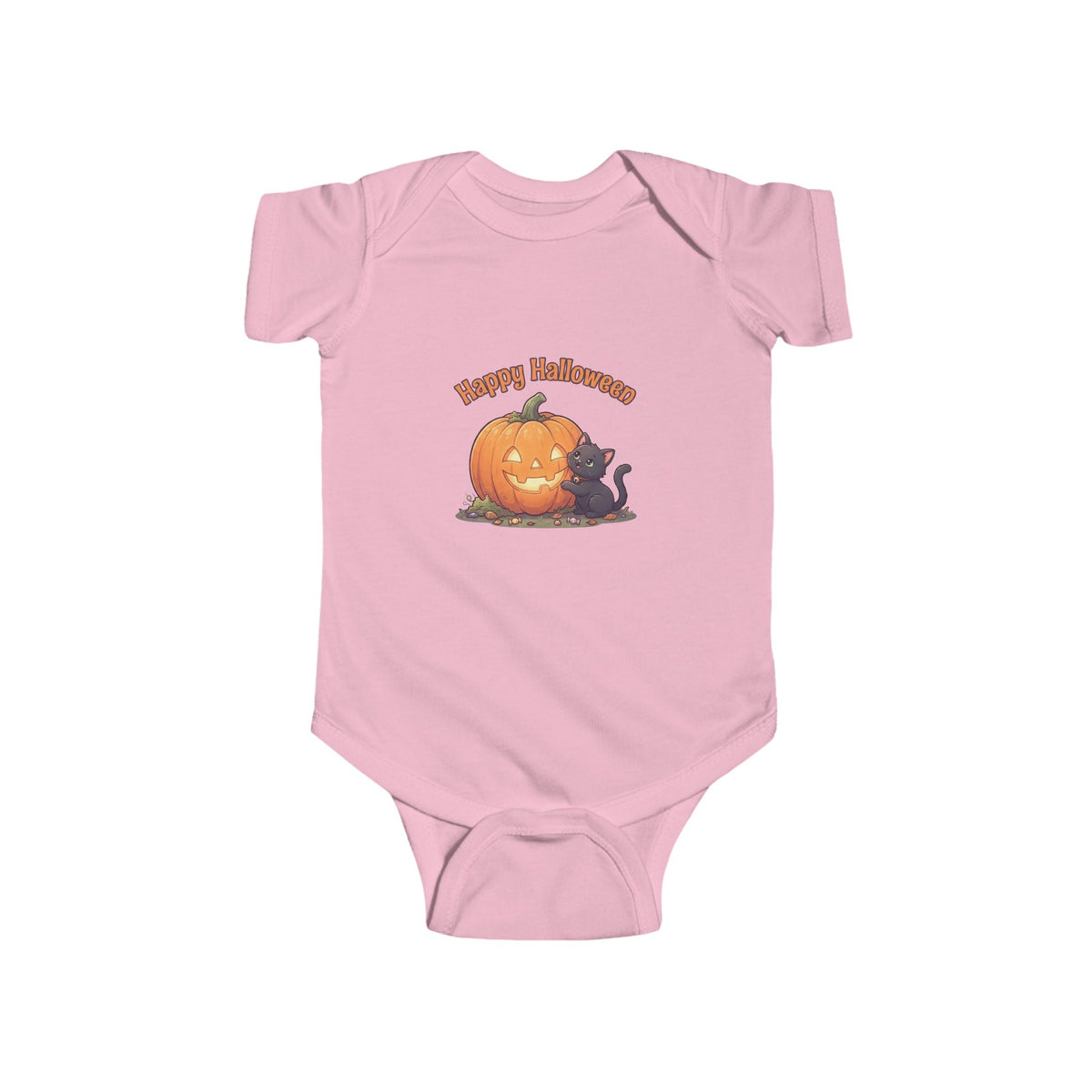 Black Cat Halloween Baby Bodysuit | Feline Companion Infant Onesie