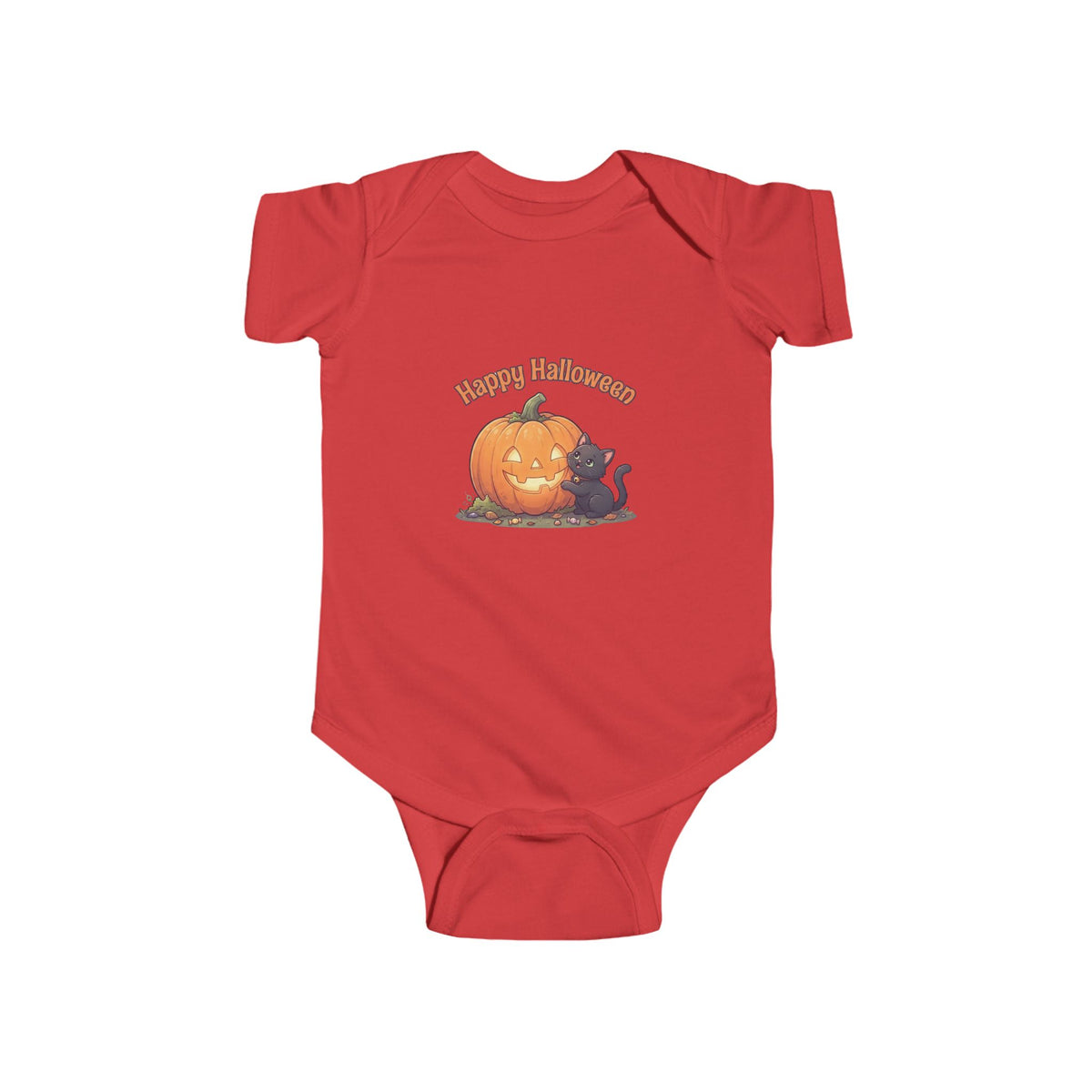 Black Cat Halloween Baby Bodysuit | Feline Companion Infant Onesie