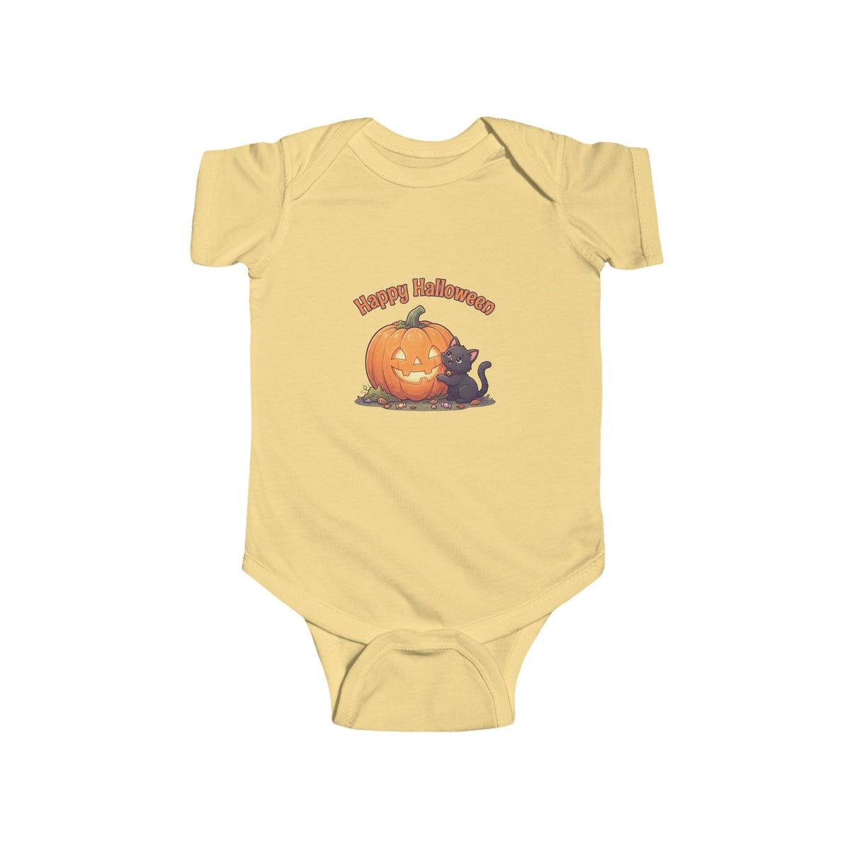 Black Cat Halloween Baby Bodysuit | Feline Companion Infant Onesie