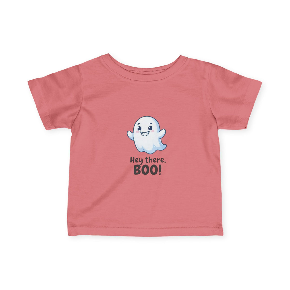 Spook and Snuggle Infant Tee, Greeting Friendly Ghost Baby Clothes, Hey There Boo Text Floating Autumn Newborn Outfit