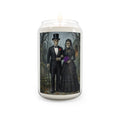 Top Hat Skeleton Candle, Victorian Gothic Wedding Soy Wax Jar, Cemetery Mourning Garb Macabre Home Decor Gift