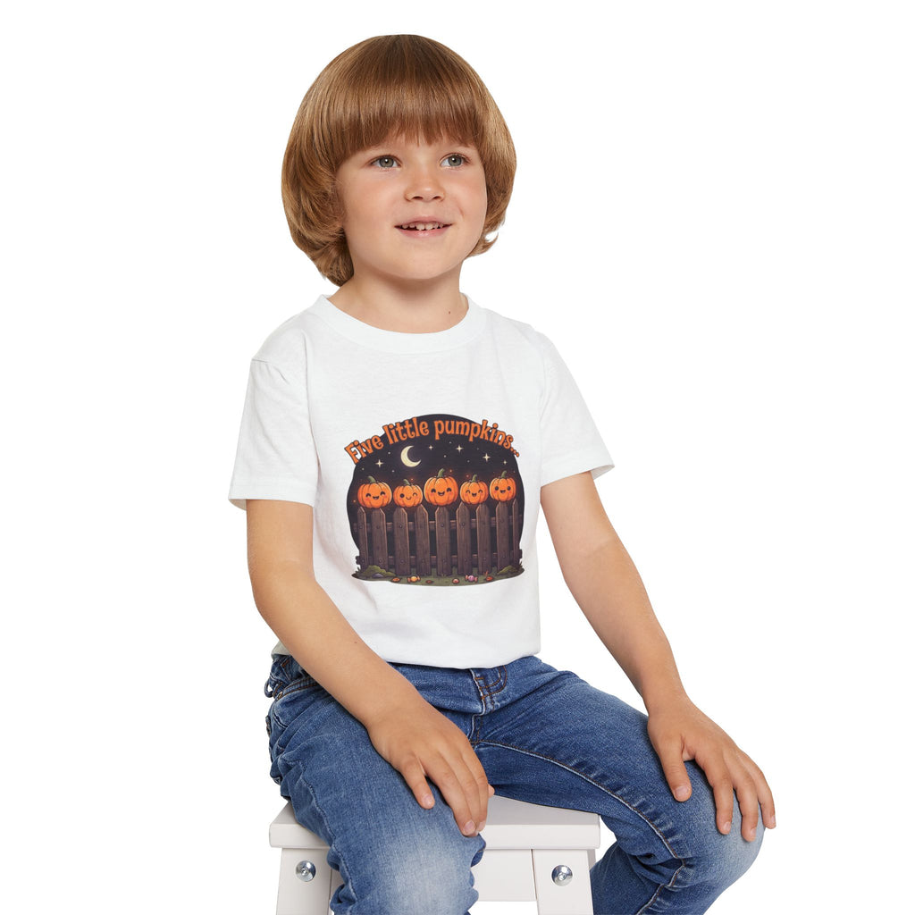 Five Little Pumpkins Toddler Tee | Nursery Rhyme Halloween Kids Shirt