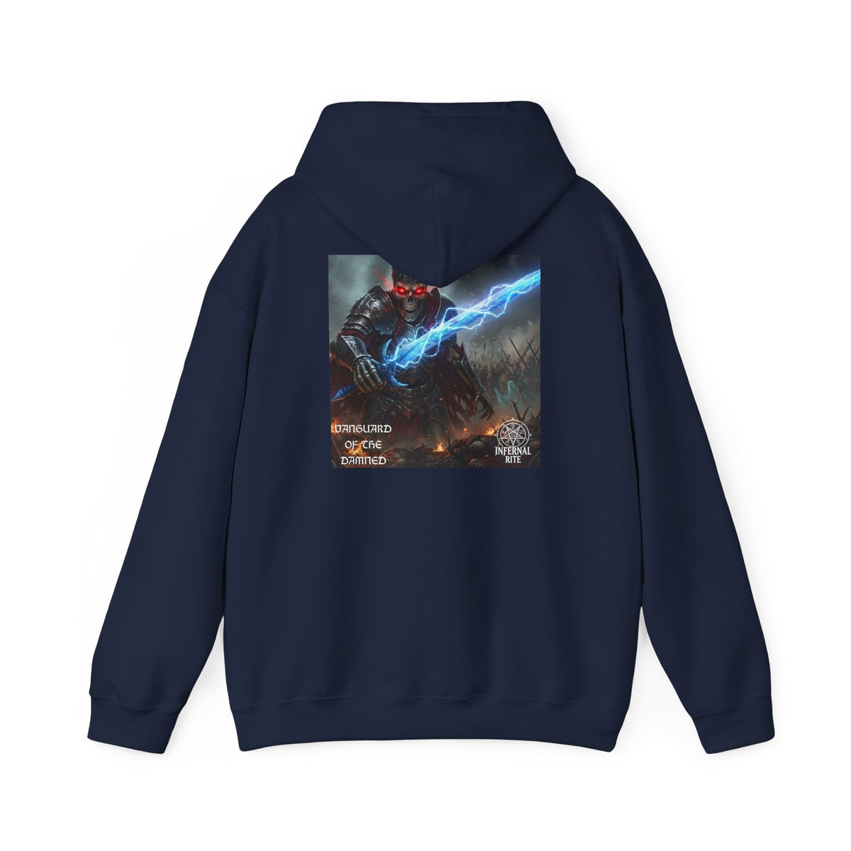 Infernal Rite™ Hoodie, Vanguard of Damned Sweatshirt, Dark Fantasy Heavy Metal Band Merchandise Graphic Pullover
