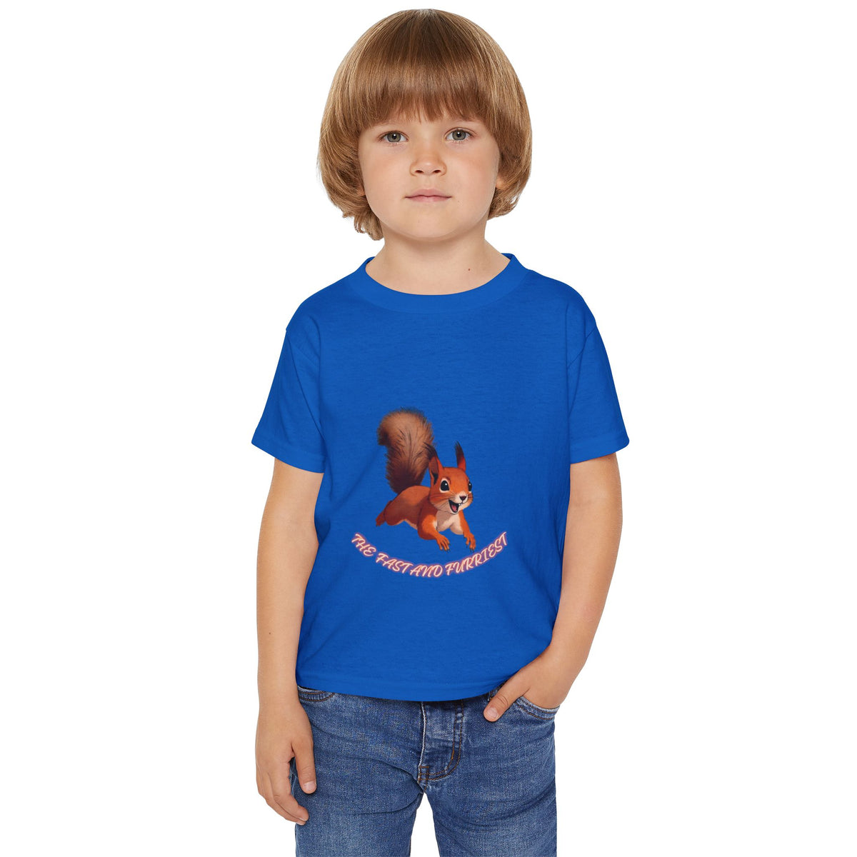 Cartoon Red Squirrel Toddler T-shirt | Cute Woodland Animal Tee