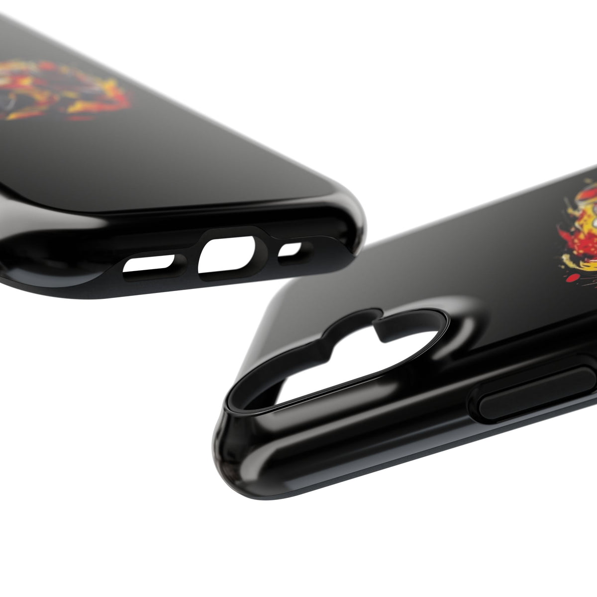 Flaming Motorcycle Rider phone case | Impact-Resistant Case