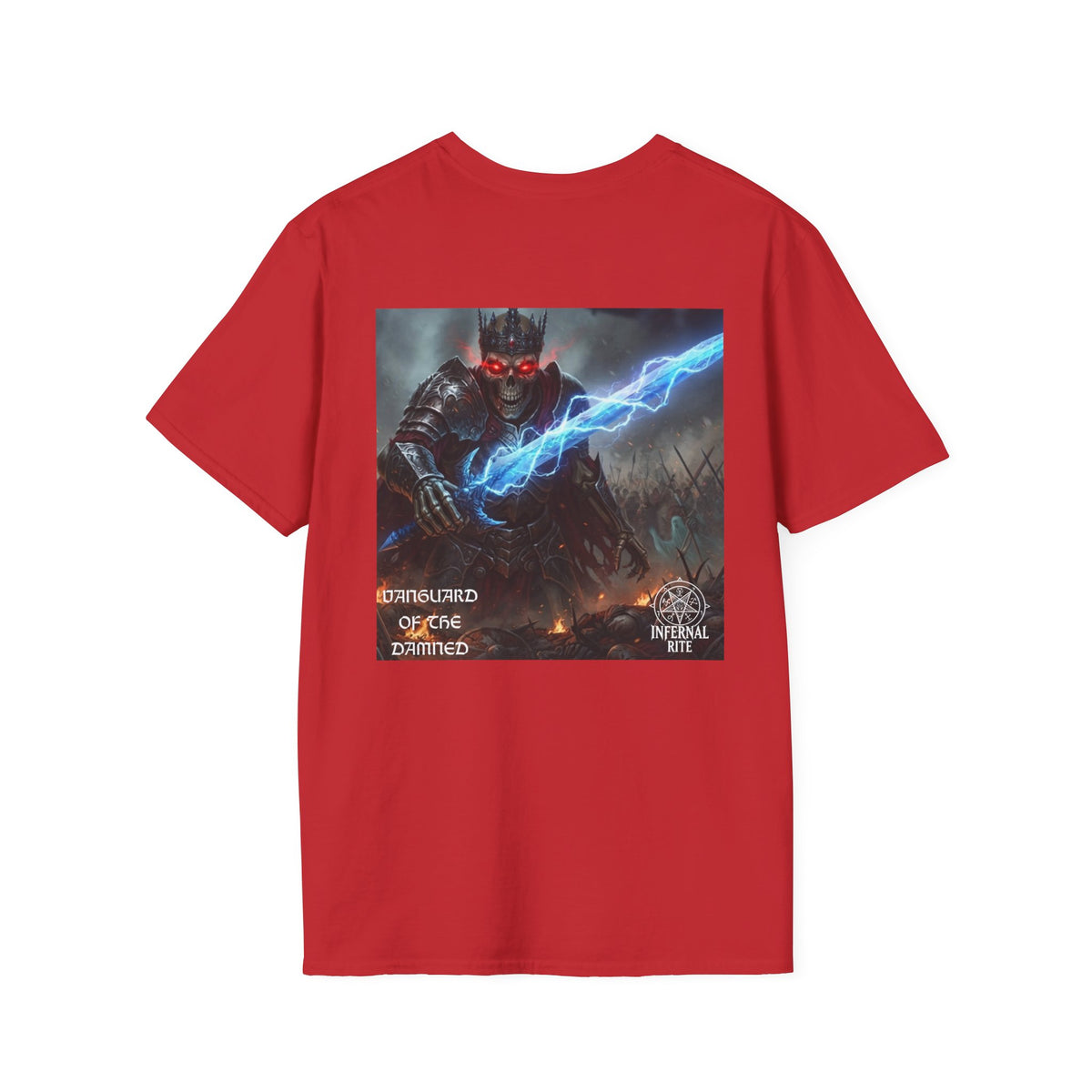 Infernal Rite Tee, Vanguard of Damned Shirt, Dark Fantasy Heavy Metal Band Merchandise Graphic Tee