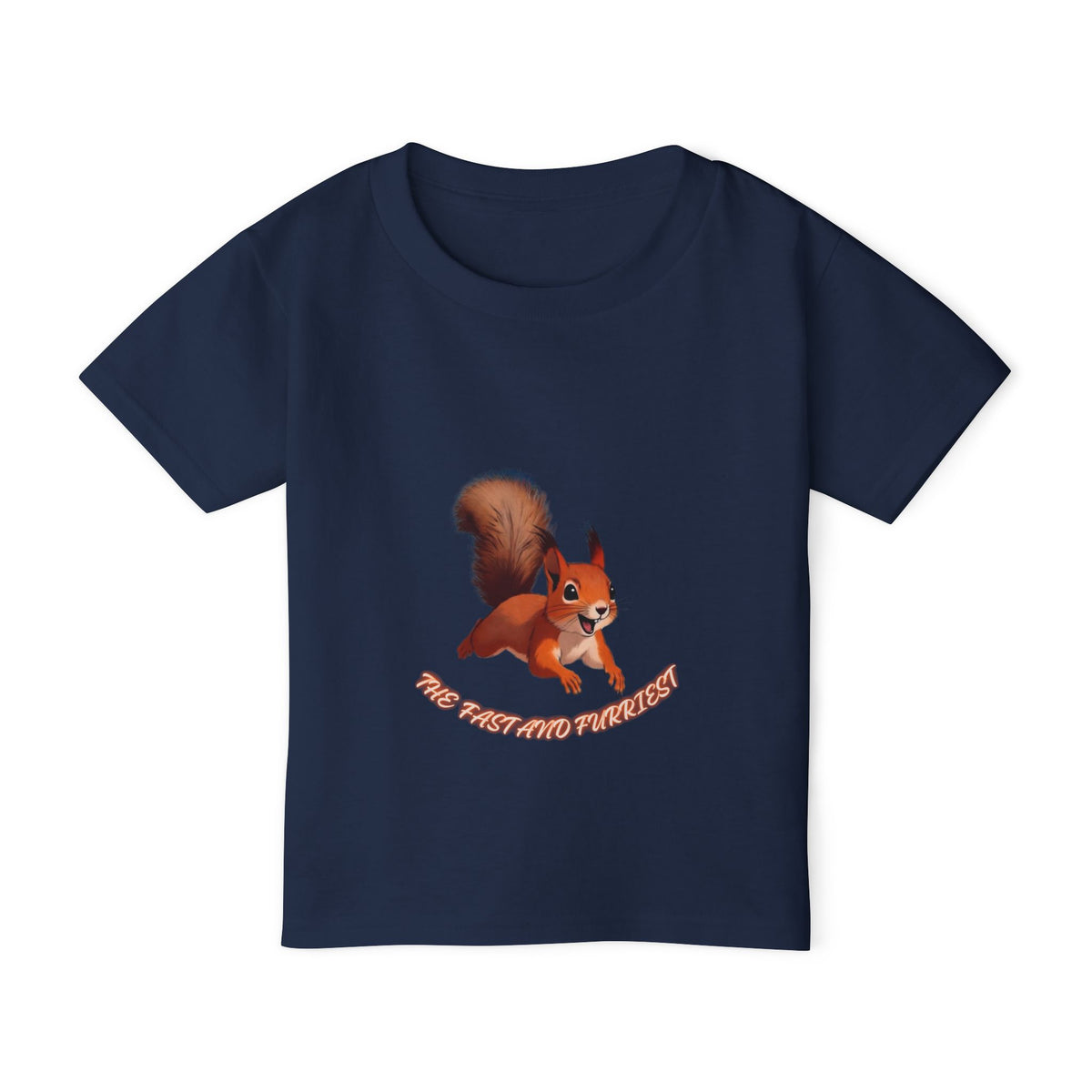 Cartoon Red Squirrel Toddler T-shirt | Cute Woodland Animal Tee
