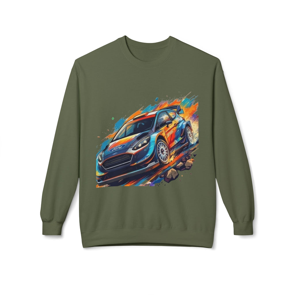 Rally Car Illustration Sweatshirt | Racing Graphic Crewneck