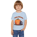 Purring Black Cat Halloween Toddler Tee | Retro Jack-O-Lantern Kids Shirt