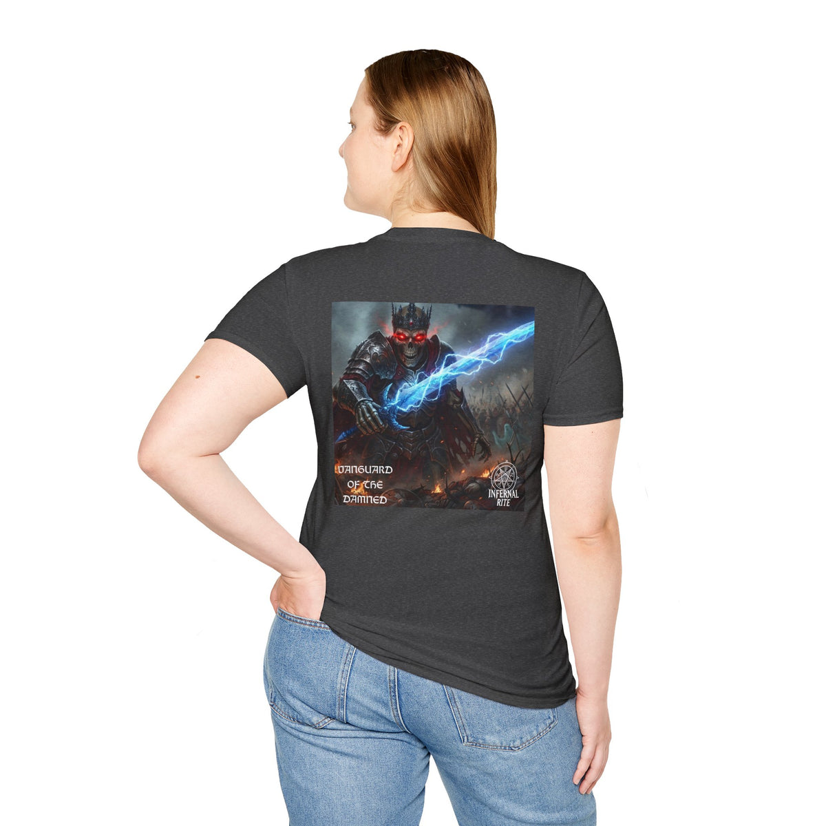 Infernal Rite Tee, Vanguard of Damned Shirt, Dark Fantasy Heavy Metal Band Merchandise Graphic Tee