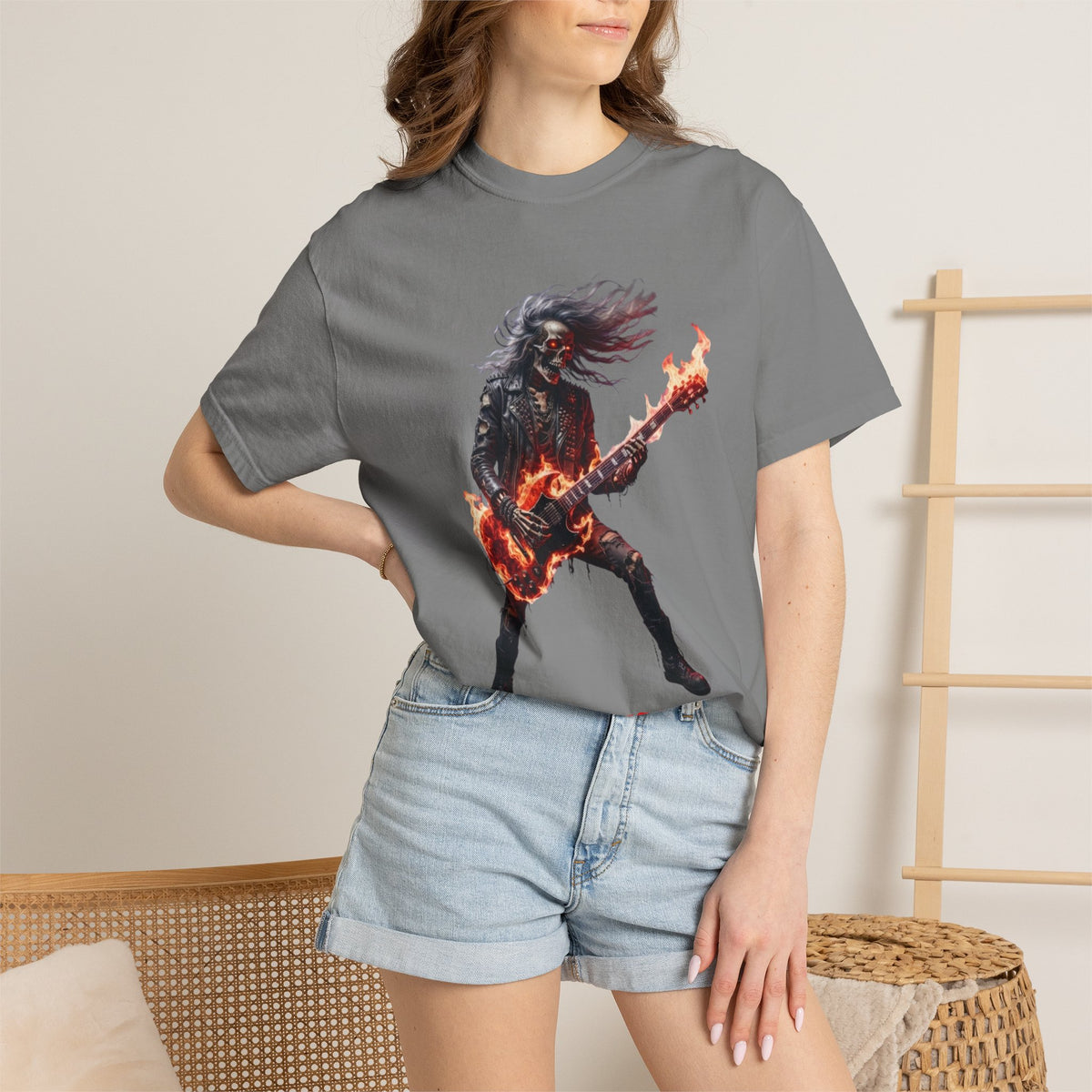 Infernal Rite "CC Fuego" Heavyweight Streetwear Metal Guitarist Tee