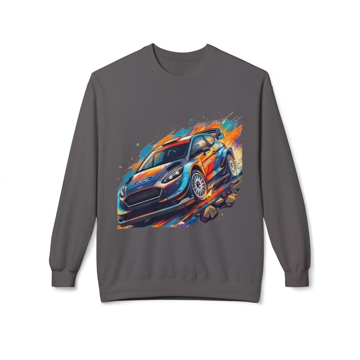 Rally Car Illustration Sweatshirt | Racing Graphic Crewneck