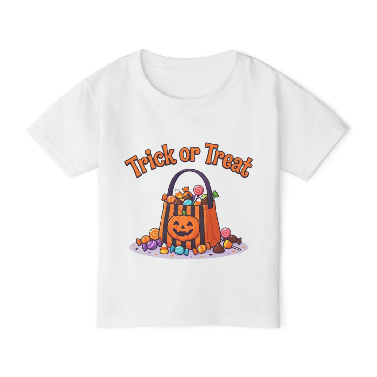 Candy Bucket Halloween Toddler Tee | Retro Trick-or-Treat Kids Shirt
