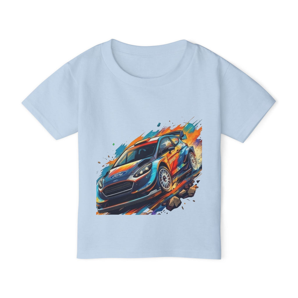Rally Race Car Toddler T-shirt | Colorful Speed Illustration