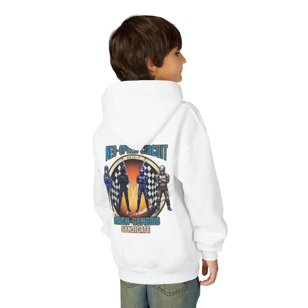 Multi Variant Hoodie, Neo Speed Collective Sweatshirt, Racing Badge Retro Anime Graphic Unisex Pullover