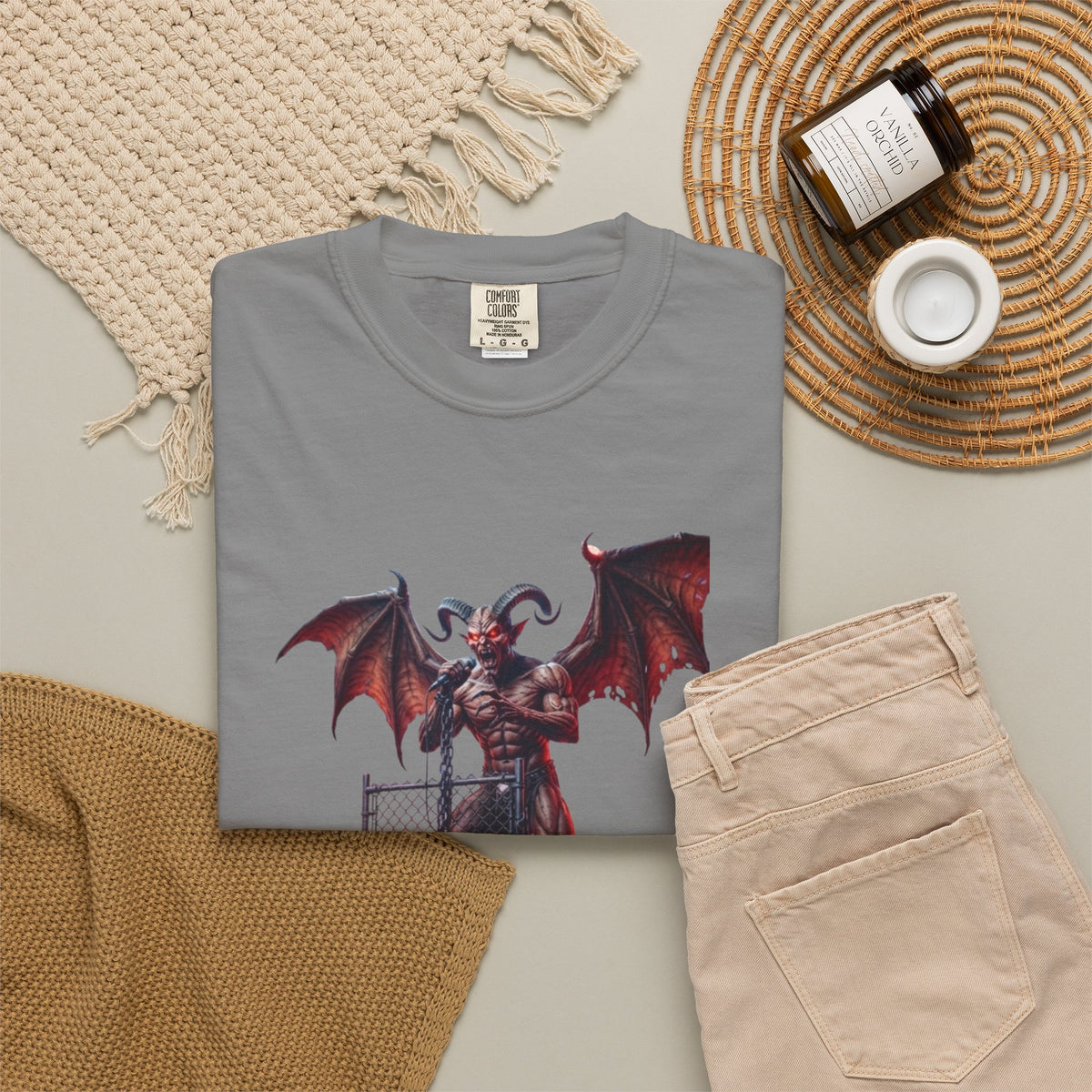 Infernal Rite "LUCIFER" Heavyweight Streetwear Metal Frontman Tee