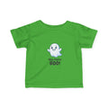 Spook and Snuggle Infant Tee, Greeting Friendly Ghost Baby Clothes, Hey There Boo Text Floating Autumn Newborn Outfit