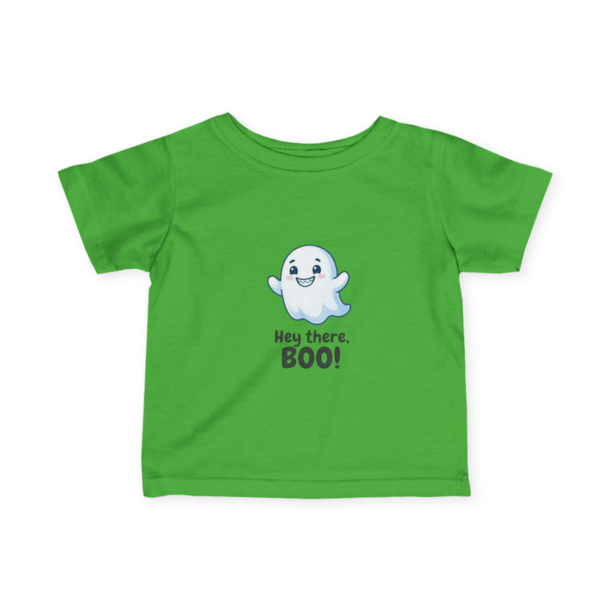 Spook and Snuggle Infant Tee, Greeting Friendly Ghost Baby Clothes, Hey There Boo Text Floating Autumn Newborn Outfit