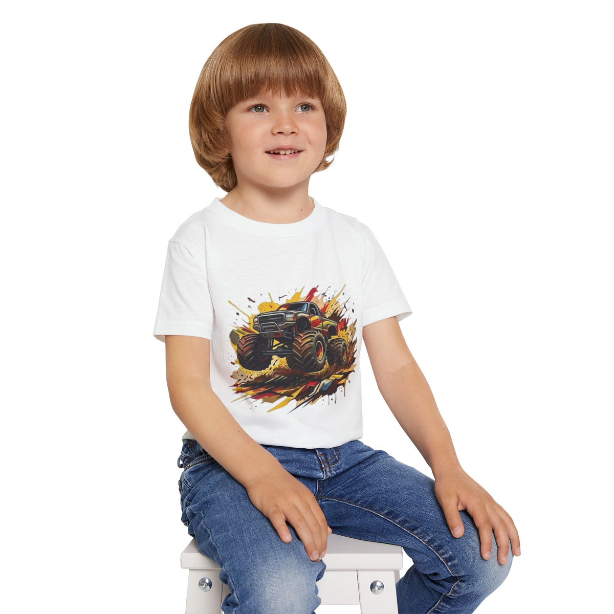 Monster Truck Smash Toddler T-shirt | Mud Splash Racing Tee