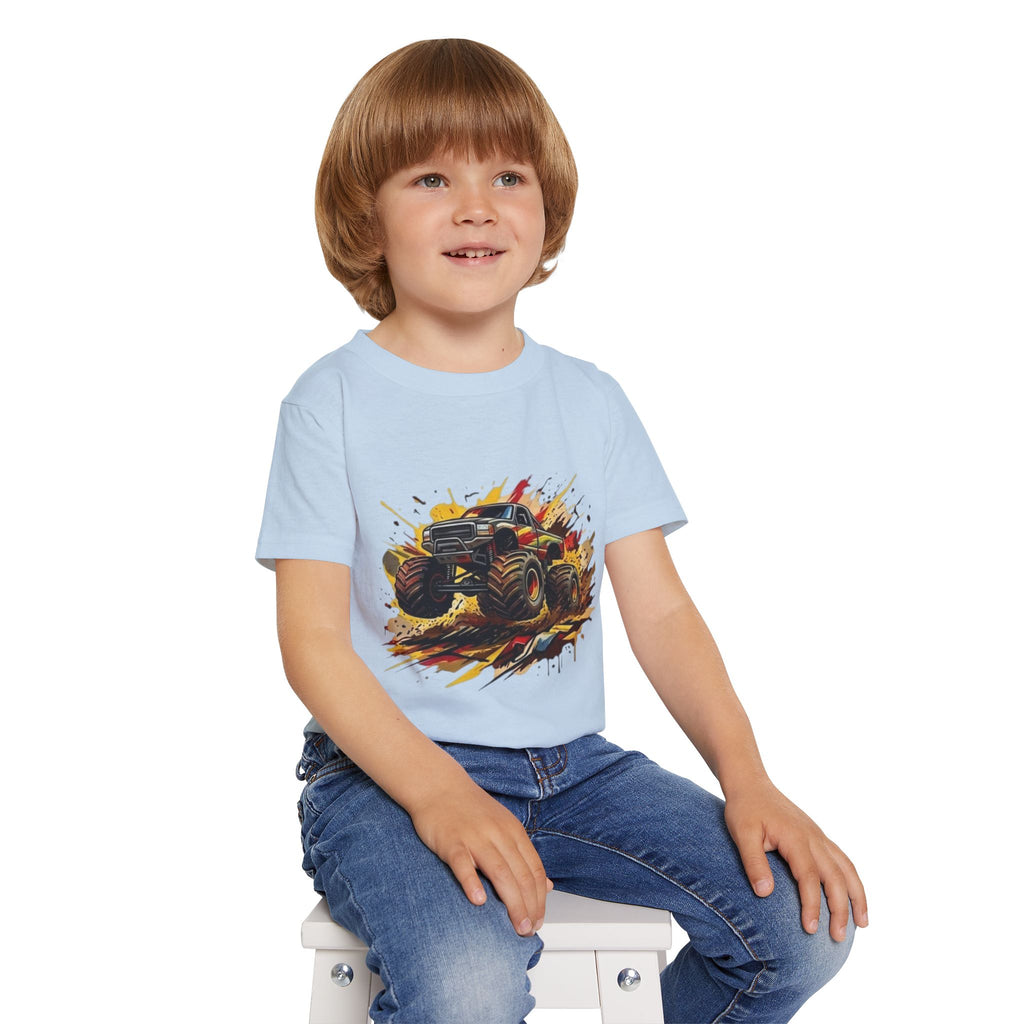 Monster Truck Smash Toddler T-shirt | Mud Splash Racing Tee