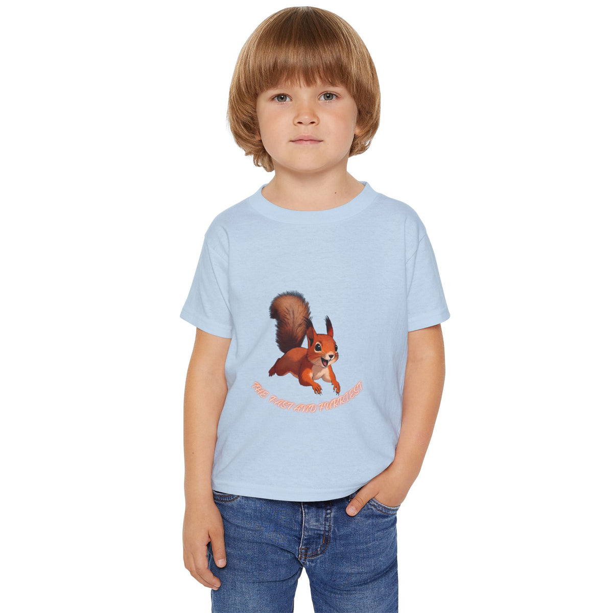 Cartoon Red Squirrel Toddler T-shirt | Cute Woodland Animal Tee