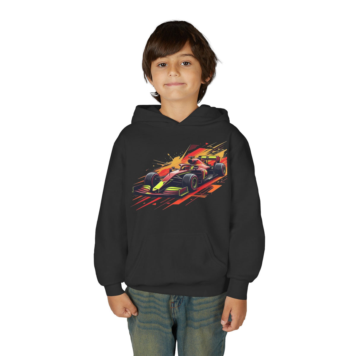 Open Wheel Hoodie, Modern Formula Kids Sweatshirt, Youth Aero Slipstream Racing Graphic Pullover