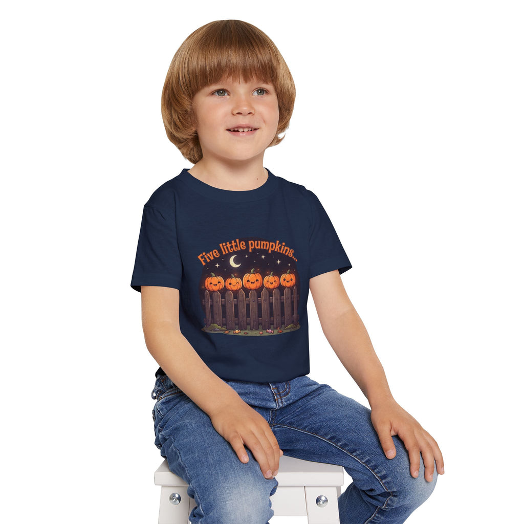 Five Little Pumpkins Toddler Tee | Nursery Rhyme Halloween Kids Shirt