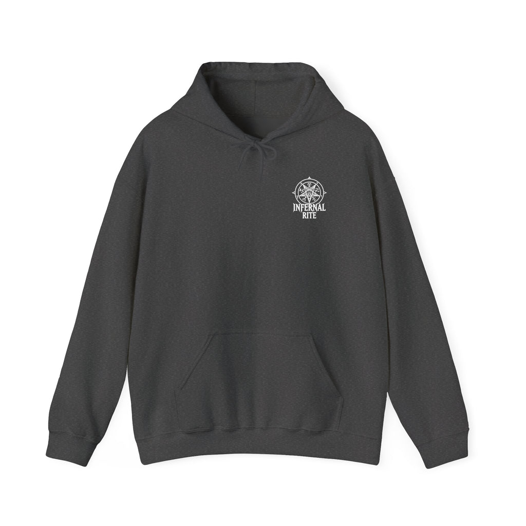 Infernal Rite™ Hoodie, Vanguard of Damned Sweatshirt, Dark Fantasy Heavy Metal Band Merchandise Graphic Pullover