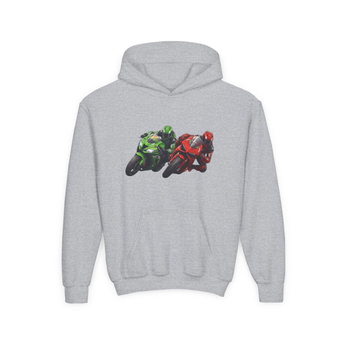 Apex Duel Hoodie, Twin Sportbike Kids Sweatshirt, Youth Track Racing Graphic Pullover