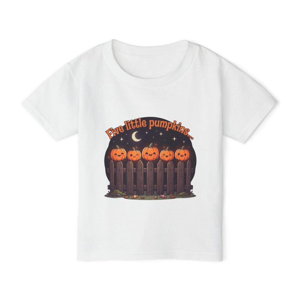 Five Little Pumpkins Toddler Tee | Nursery Rhyme Halloween Kids Shirt
