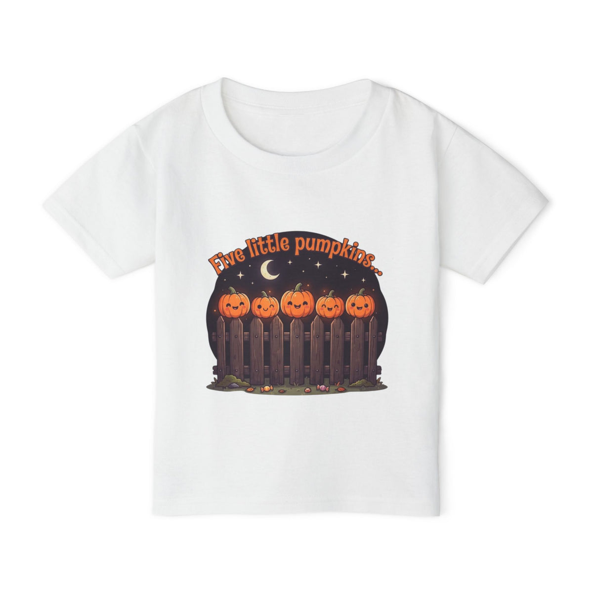 Five Little Pumpkins Toddler Tee | Nursery Rhyme Halloween Kids Shirt