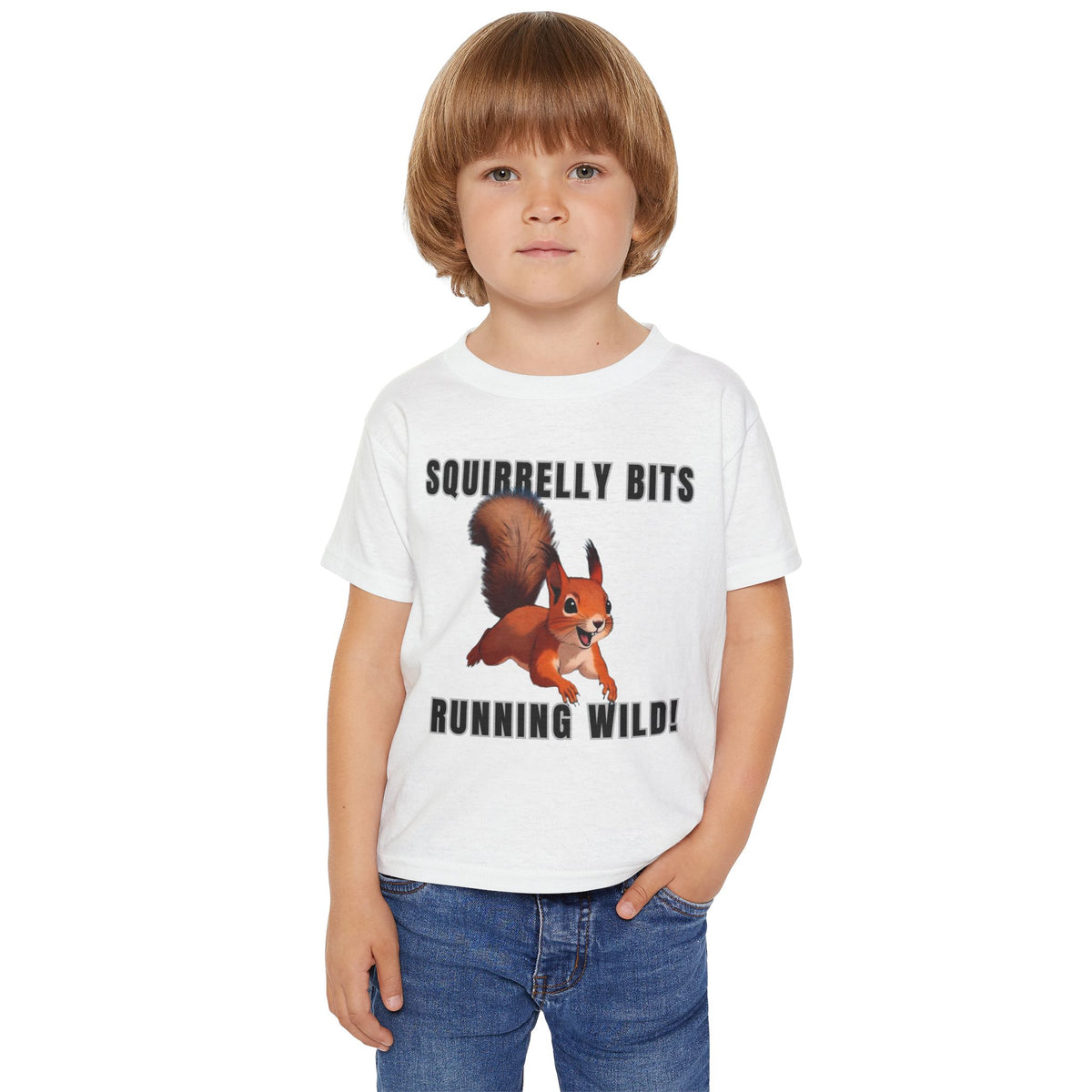Squirrel Cartoon Running Wild toddler t-shirt