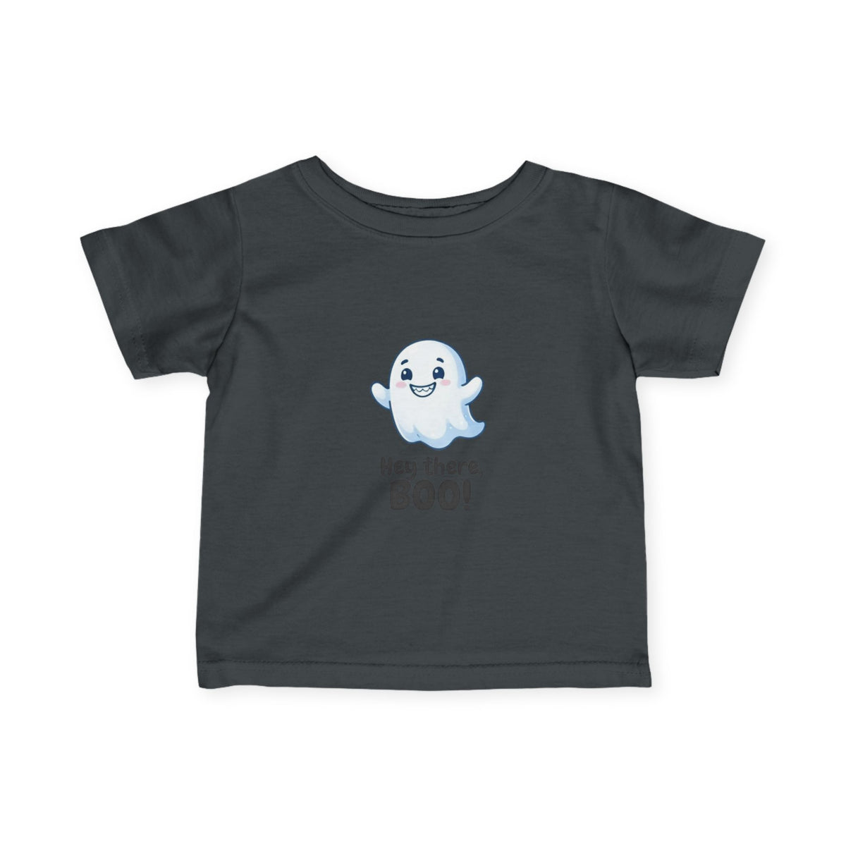 Spook and Snuggle Infant Tee, Greeting Friendly Ghost Baby Clothes, Hey There Boo Text Floating Autumn Newborn Outfit