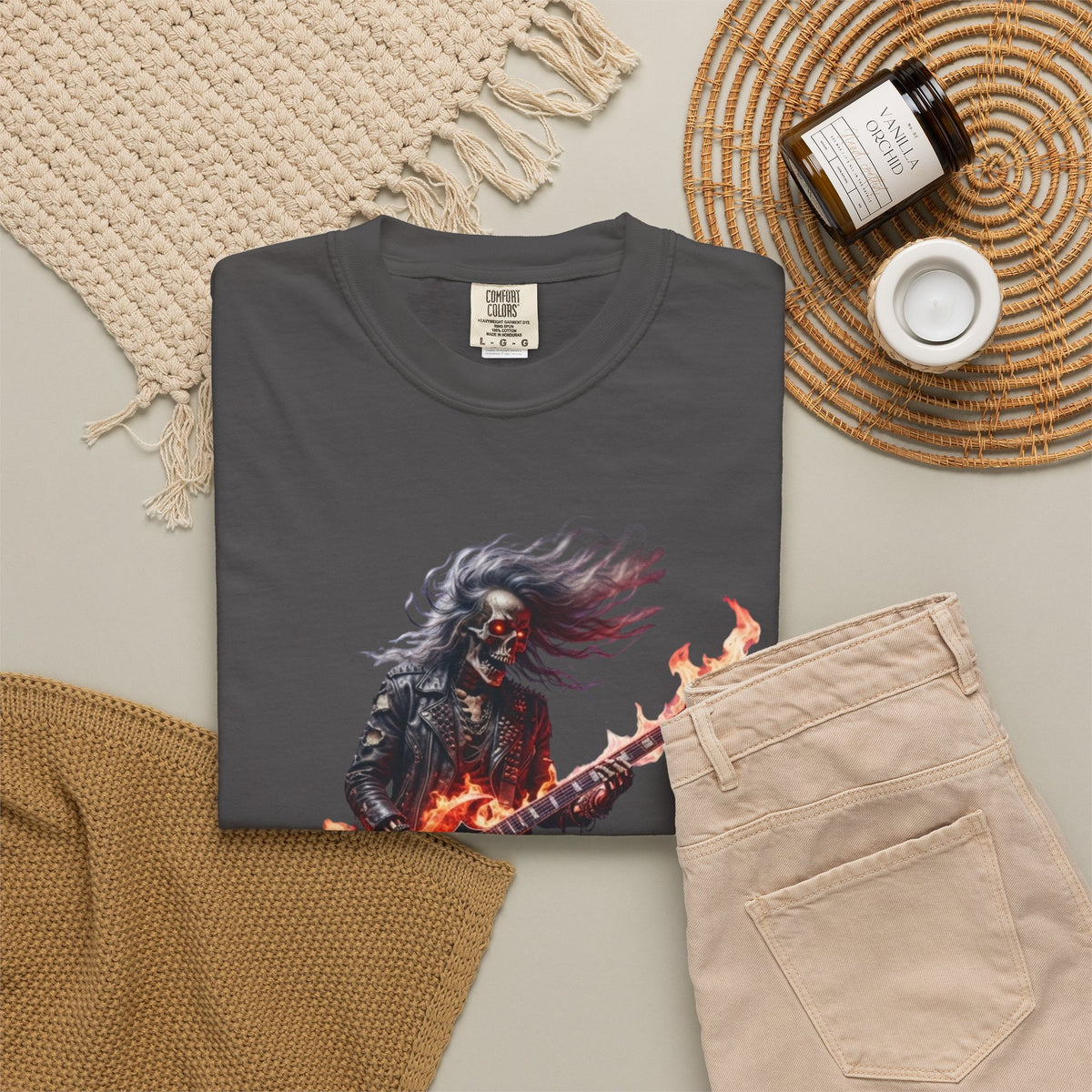 Infernal Rite "CC Fuego" Heavyweight Streetwear Metal Guitarist Tee