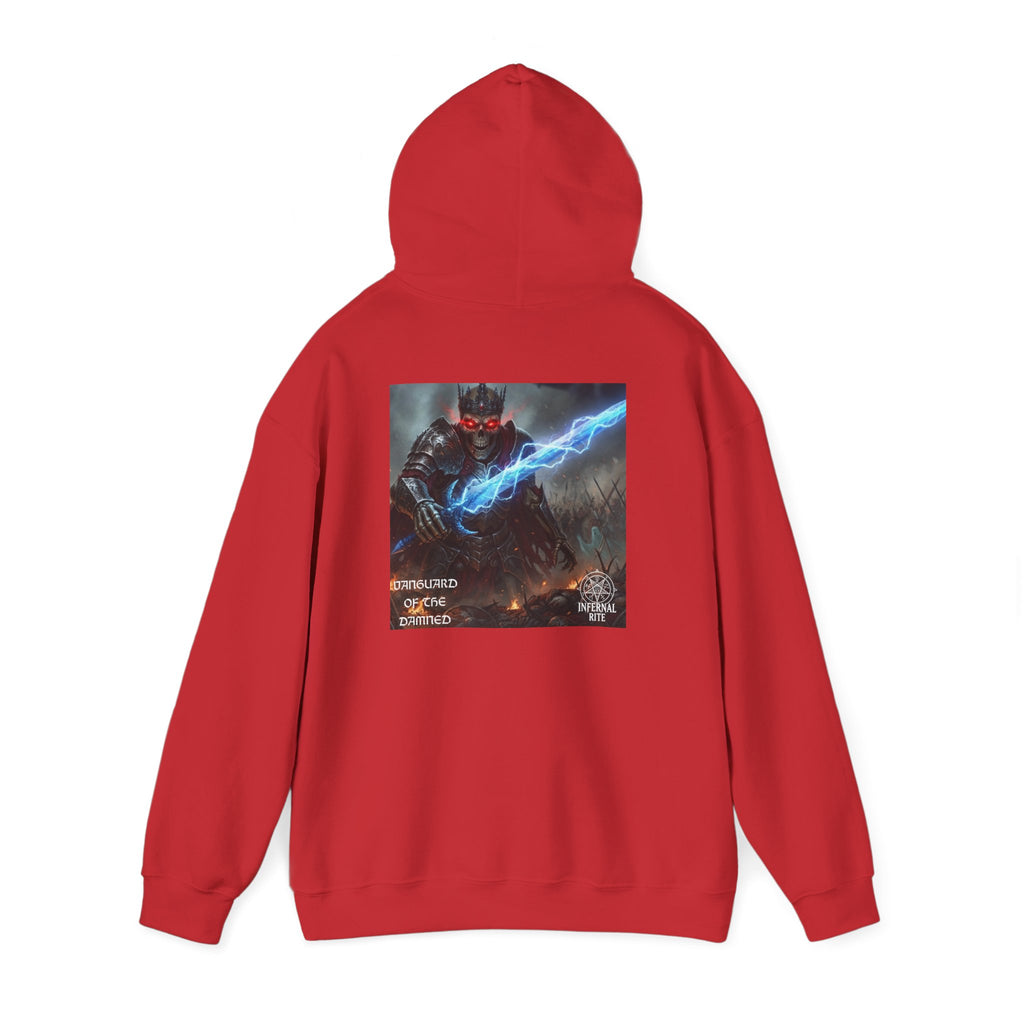 Infernal Rite™ Hoodie, Vanguard of Damned Sweatshirt, Dark Fantasy Heavy Metal Band Merchandise Graphic Pullover