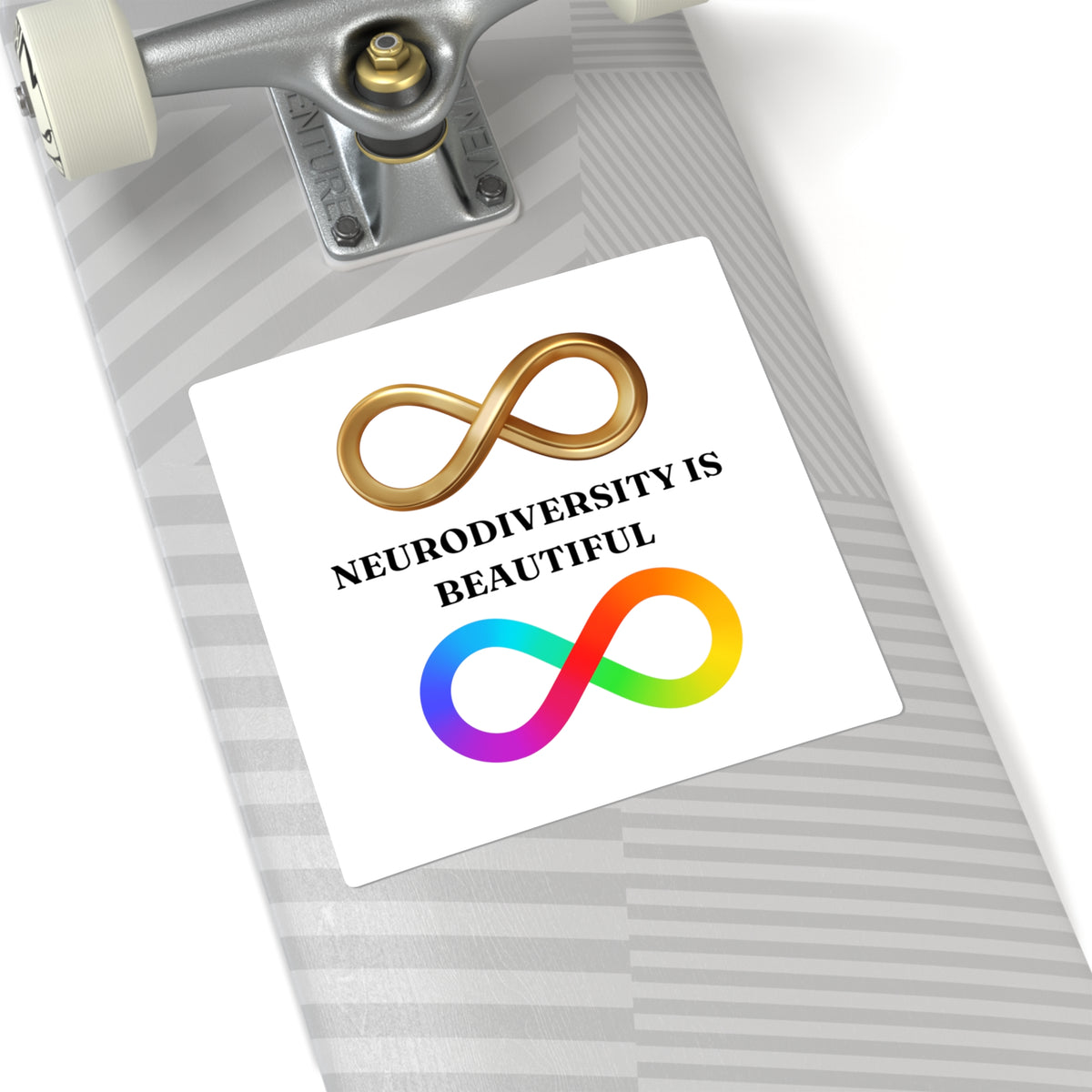 Neurodiversity Is Beautiful Square Vinyl Sticker - Autism Acceptance Loop