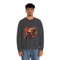 Flaming Sport Motorcycle Sweatshirt | Racing Rider Graphic Crewneck