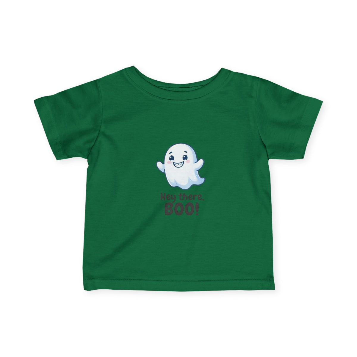 Spook and Snuggle Infant Tee, Greeting Friendly Ghost Baby Clothes, Hey There Boo Text Floating Autumn Newborn Outfit