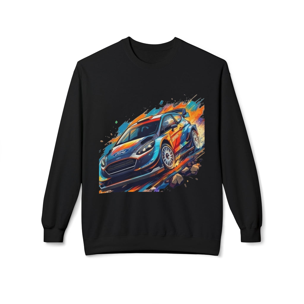 Rally Car Illustration Sweatshirt | Racing Graphic Crewneck
