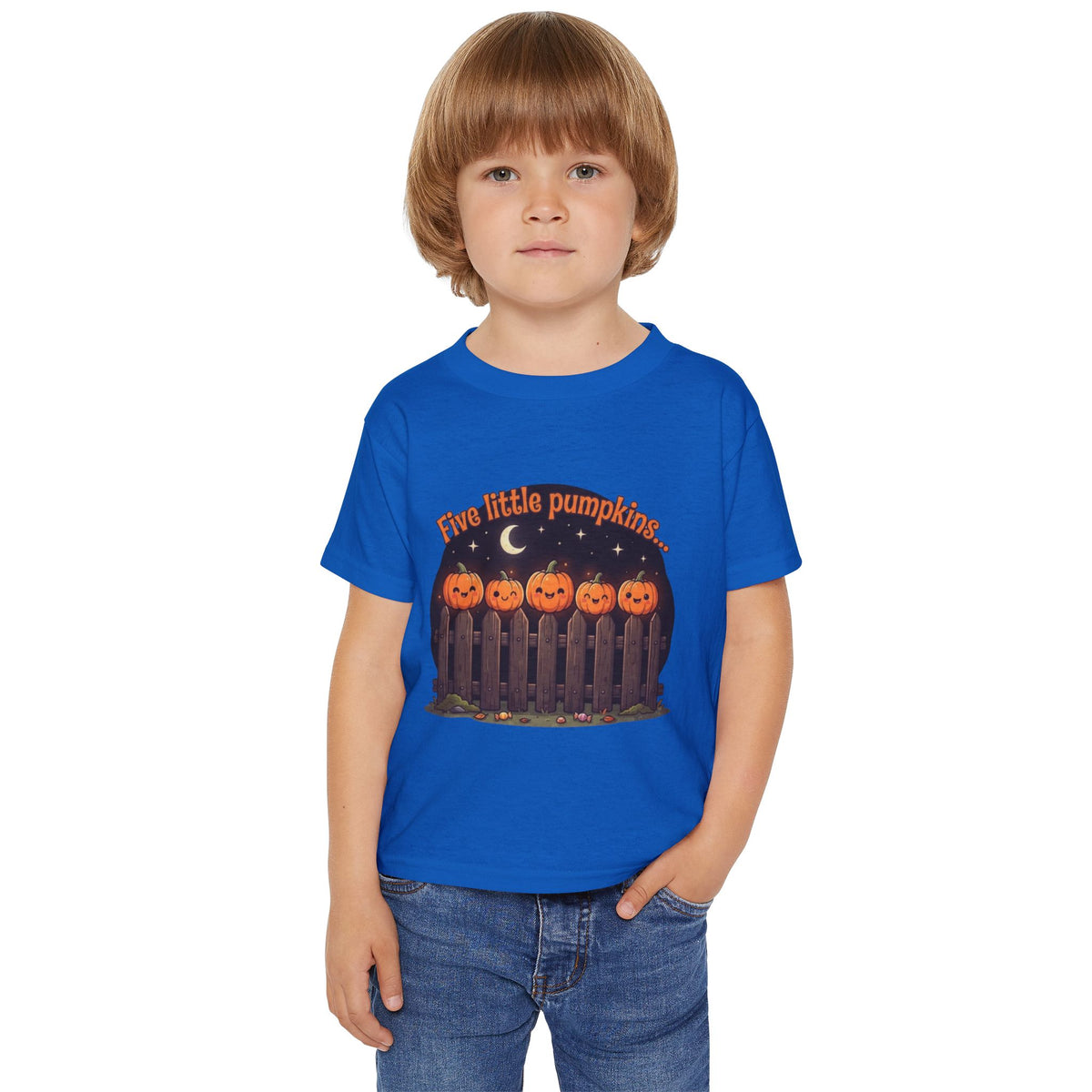 Five Little Pumpkins Toddler Tee | Nursery Rhyme Halloween Kids Shirt