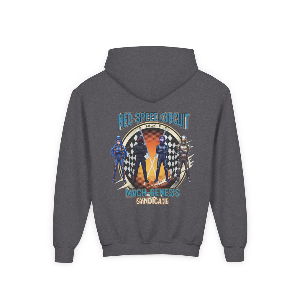 Multi Variant Hoodie, Neo Speed Collective Sweatshirt, Racing Badge Retro Anime Graphic Unisex Pullover