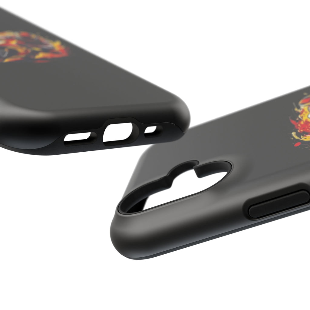 Flaming Motorcycle Rider phone case | Impact-Resistant Case