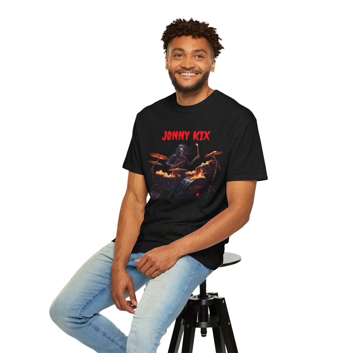 Infernal Rite  "Jonny Kix" Drummer Rock Band Tee