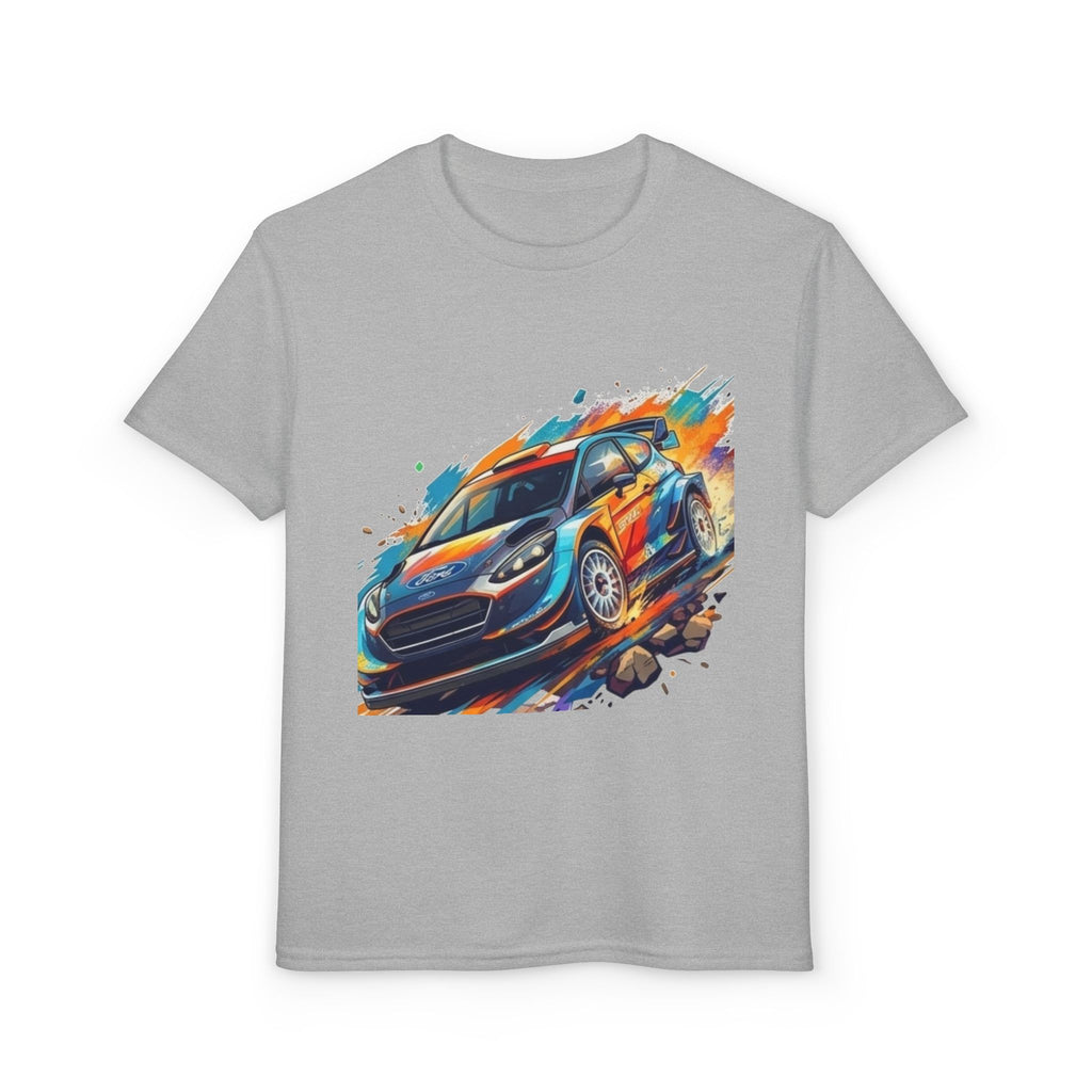 Colorful Rally Race Car Youth T-Shirt | Rally Car Graphic Tee