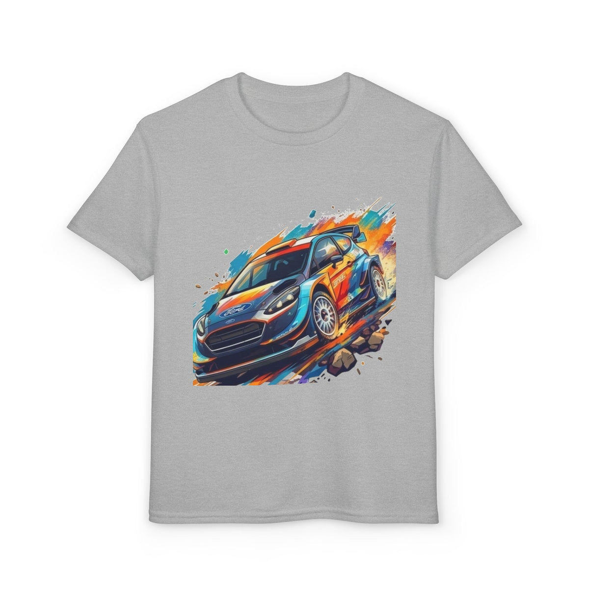 Colorful Rally Race Car Youth T-Shirt | Rally Car Graphic Tee