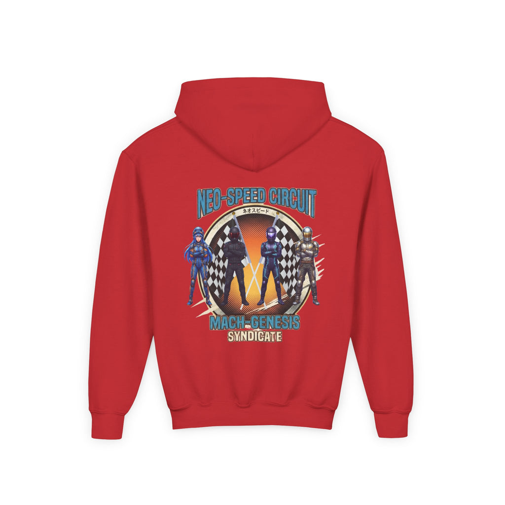 Multi Variant Hoodie, Neo Speed Collective Sweatshirt, Racing Badge Retro Anime Graphic Unisex Pullover